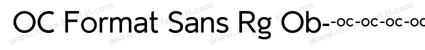  OC Format Sans Rg Ob字体转换